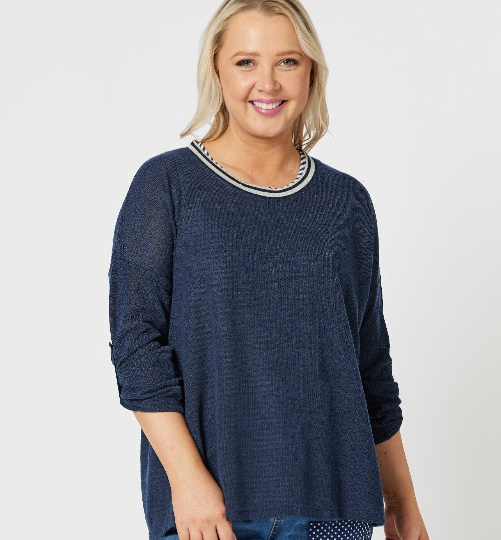 Lily 2 in 1 Top - Navy