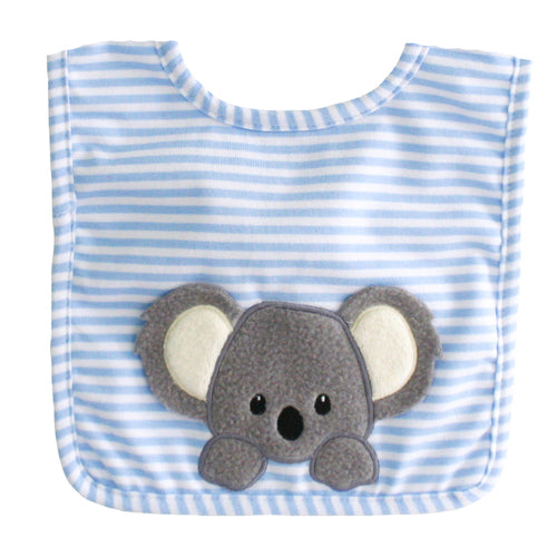 Baby Koala Bib Blue Stripe