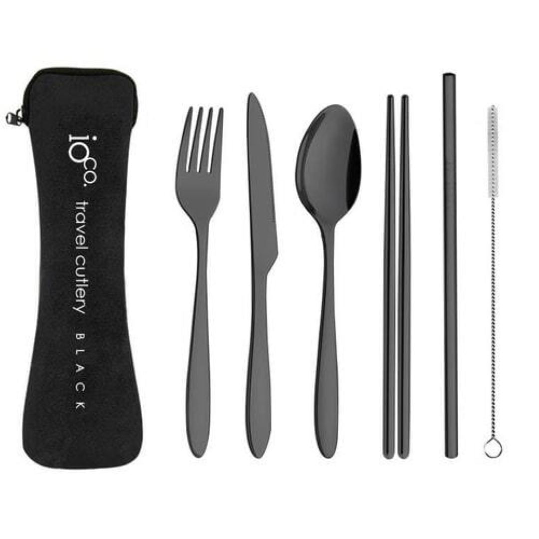 Black Travel Cutlery