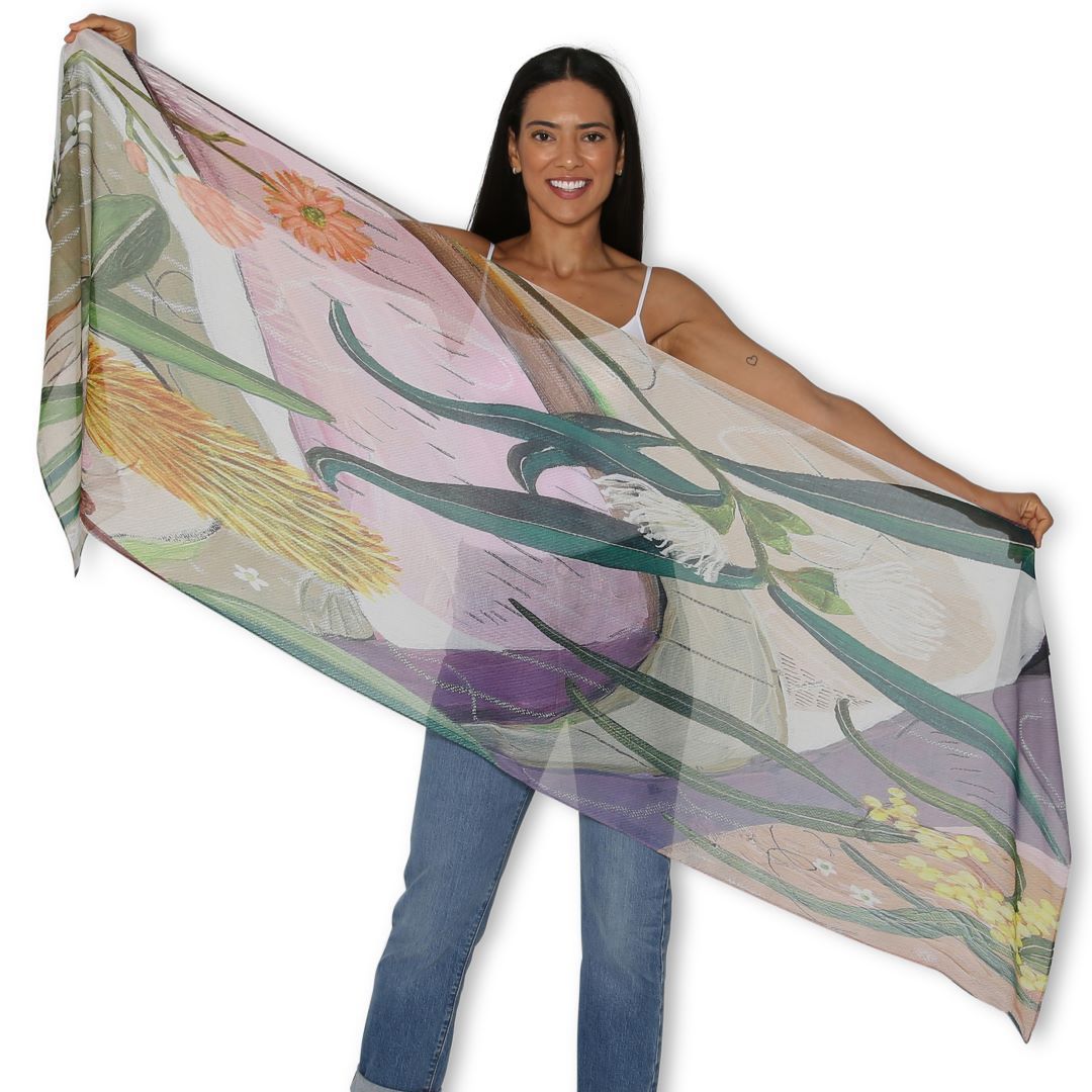 Artists Label Scarf - The Language of Flowers