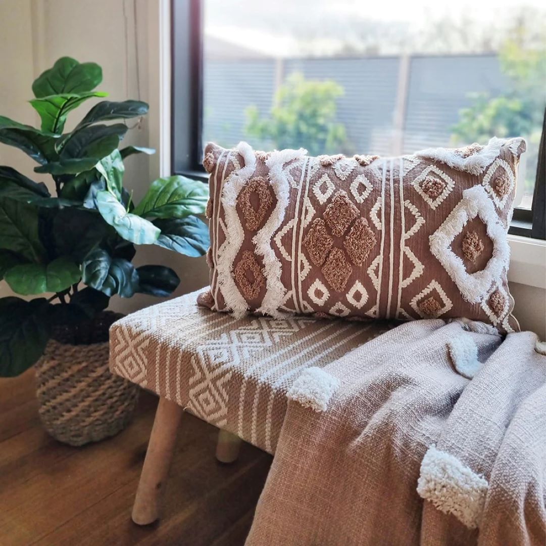 Amarion Cushion Ivory & Taupe 35 x50