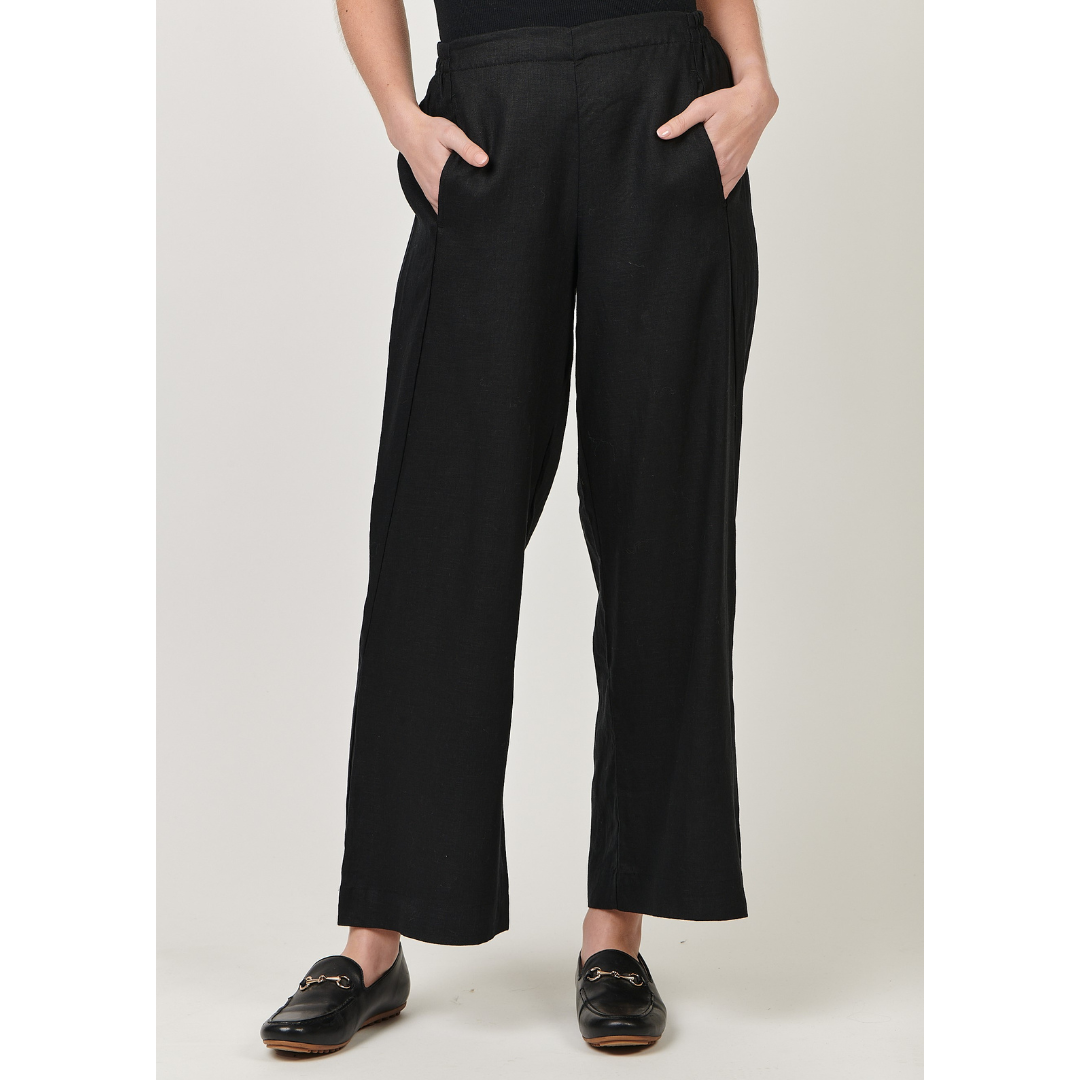 Diedre Linen Pant - Black