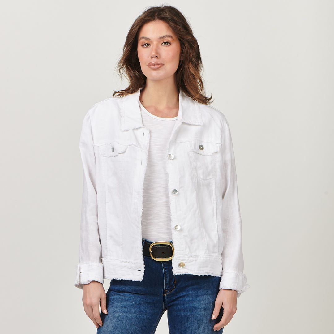 Lucy Linen Jacket - White
