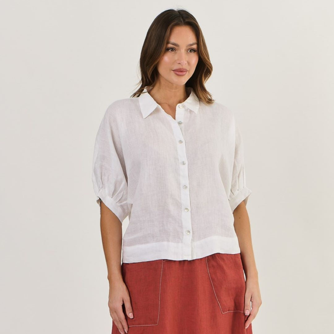 Hazel Linen Top