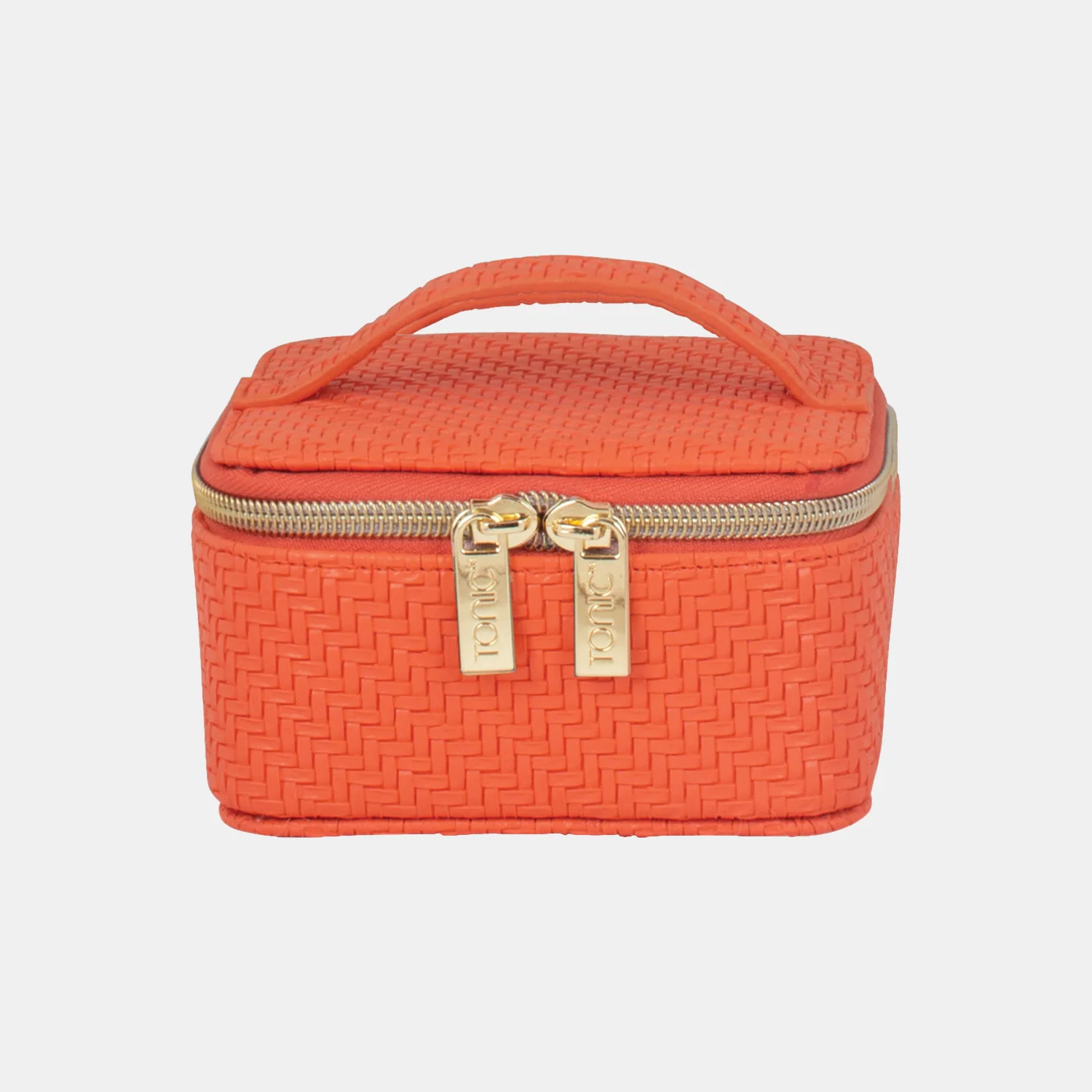 Herringbone Jewellery Cube Tangerine