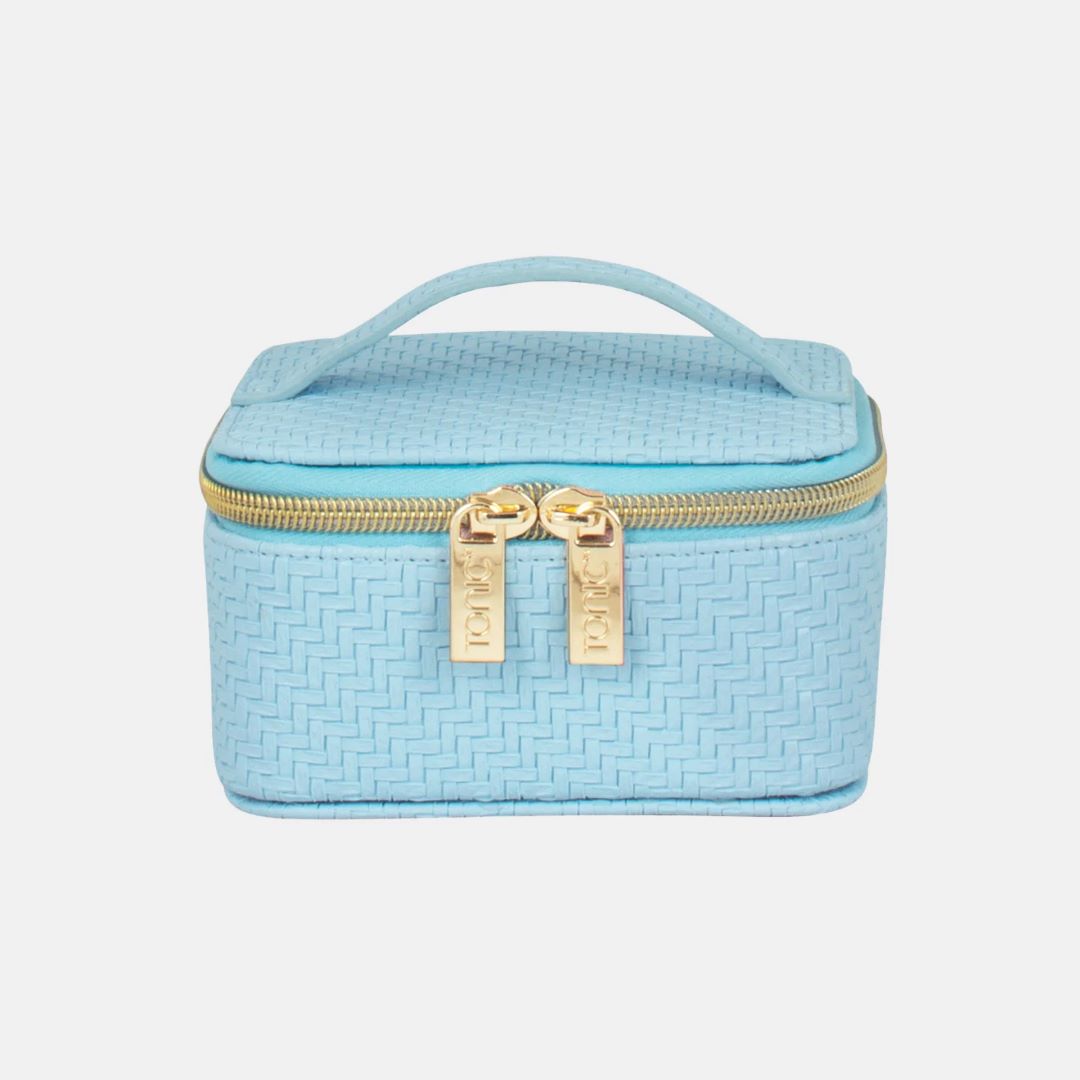 Herringbone Jewellery Cube Bluebell