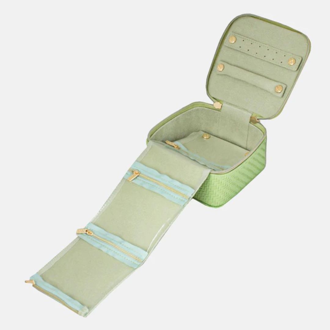 Herringbone Jewellery Cube Pistachio