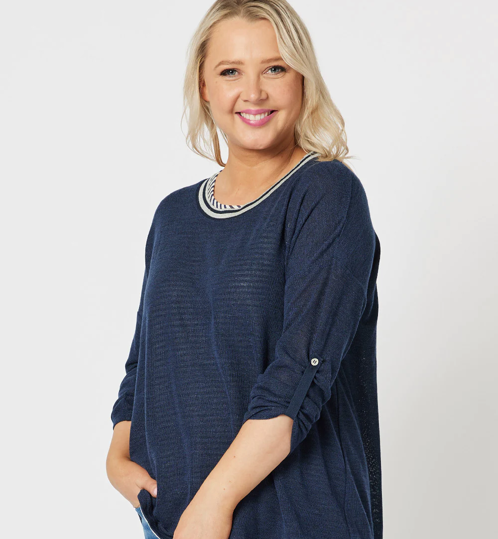 Lily 2 in 1 Top - Navy