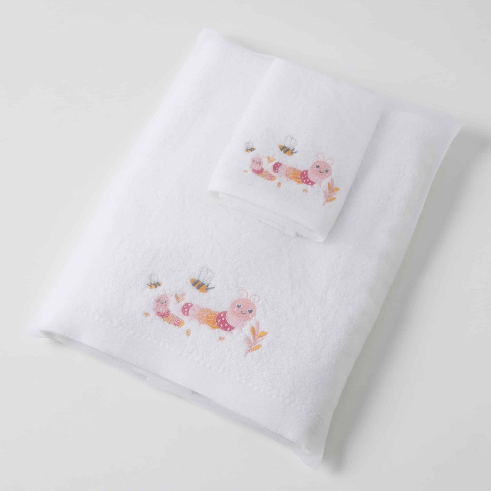Pink Little Critters Bath Towel & Washer Set