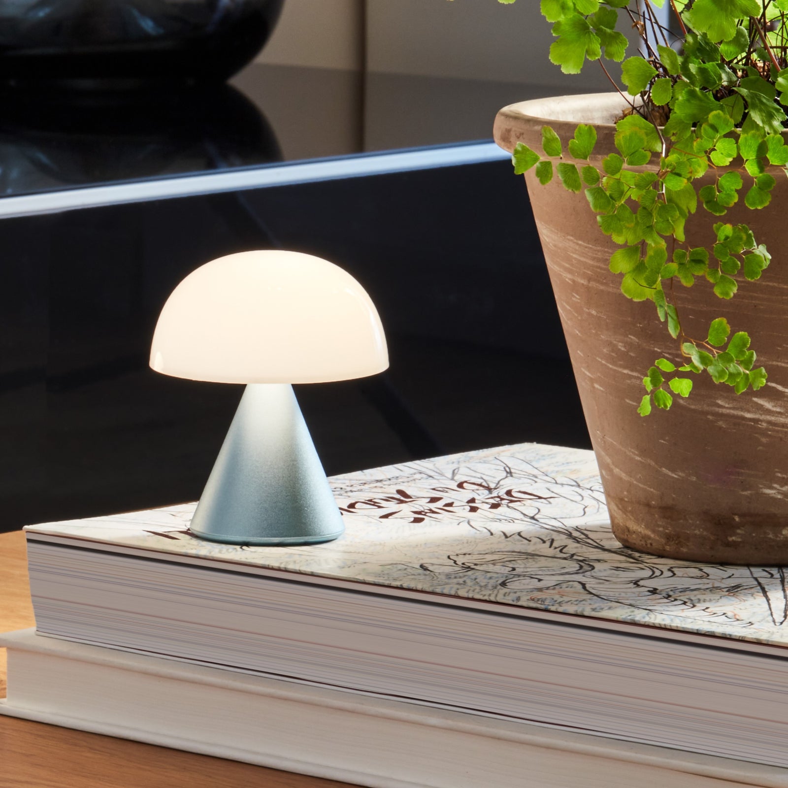 Lexon Mina Mini LED Lamp, Light Blue