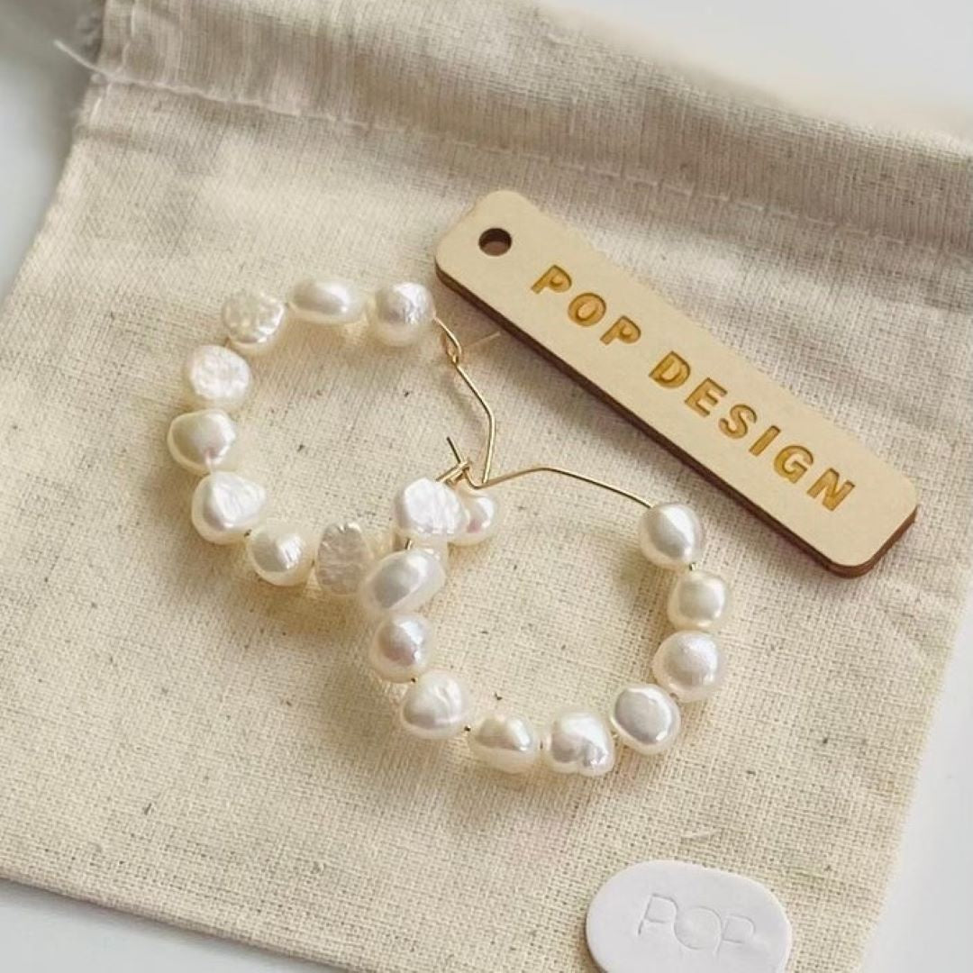 Mini Casey Pearl Earrings Vanilla House Coorparoo