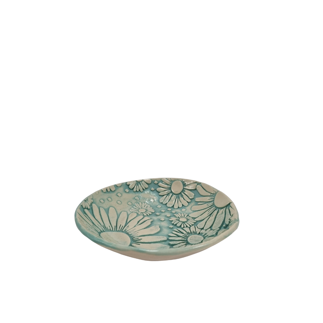 Daisy Ceramic Bowl Mint