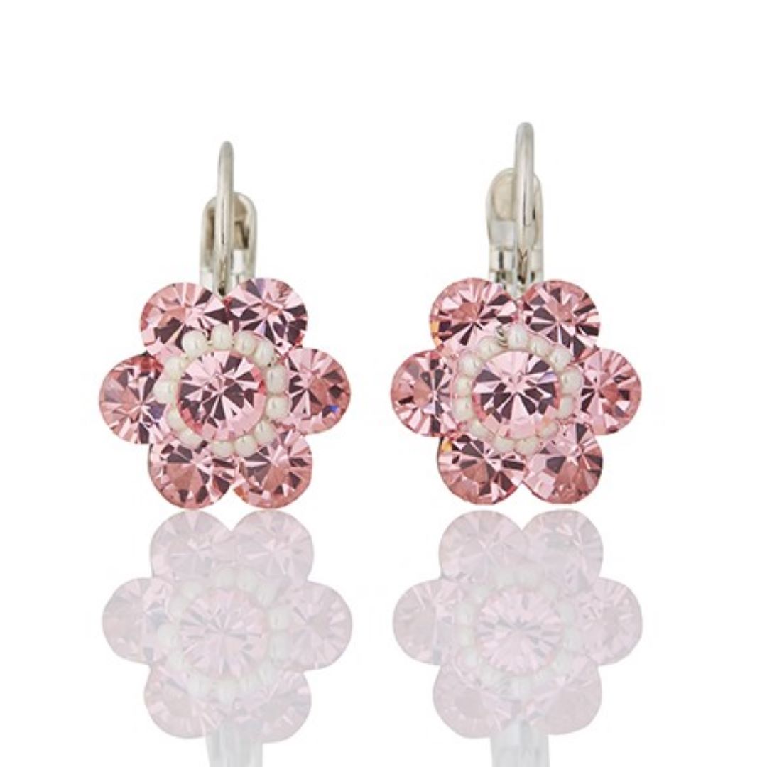 Petite Crystal Flower ER P Pink