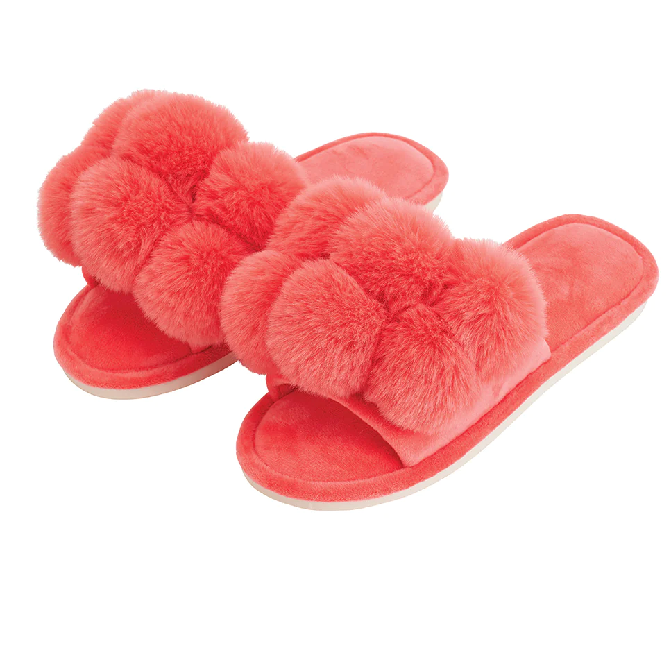 Slippers Cosy Luxe Pom Pom - Melon