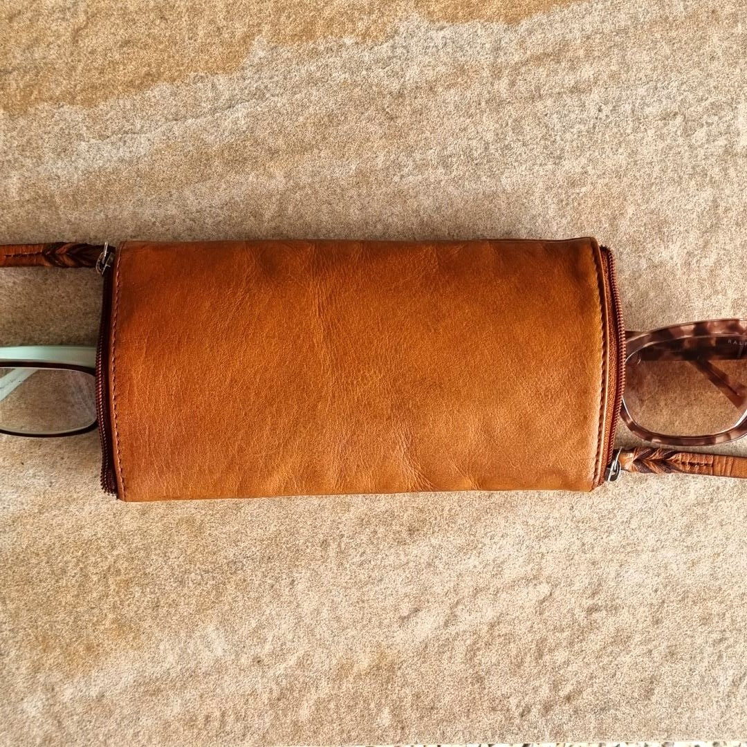 Double-sided Glasses Case Tan