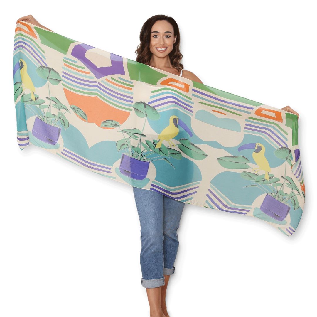 The Artists Label  Scarf - Toucan and Plant