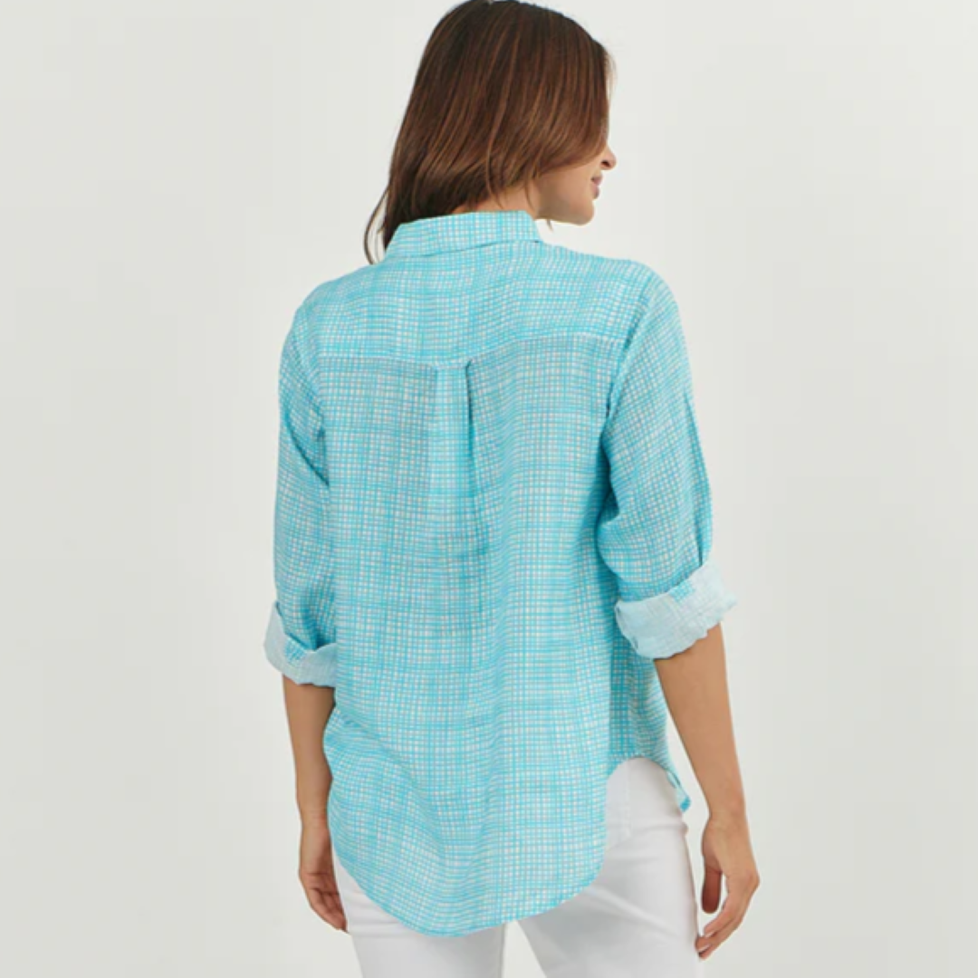 Turquoise Boyfriend Shirt