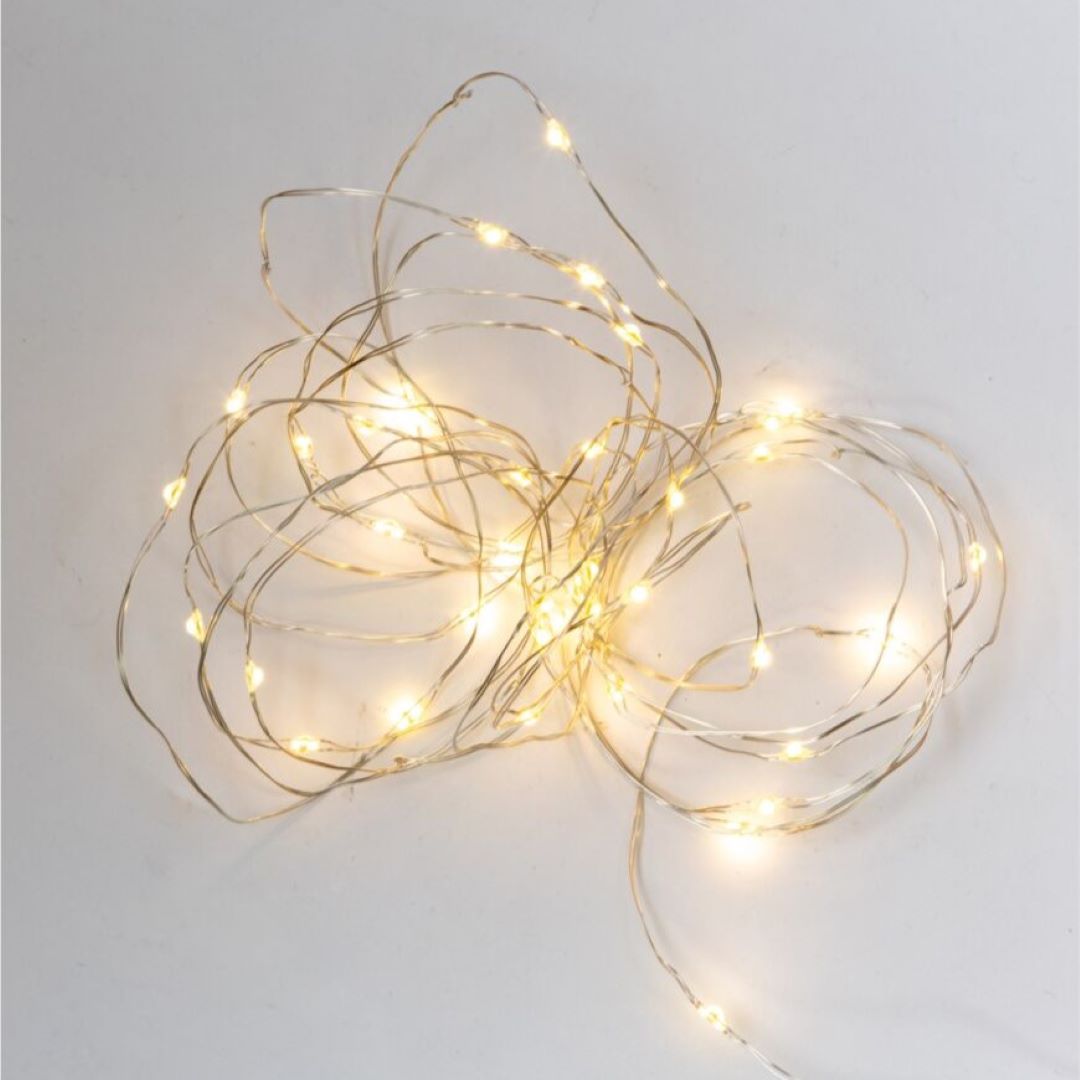 LED Fairy Lights Silver Wire