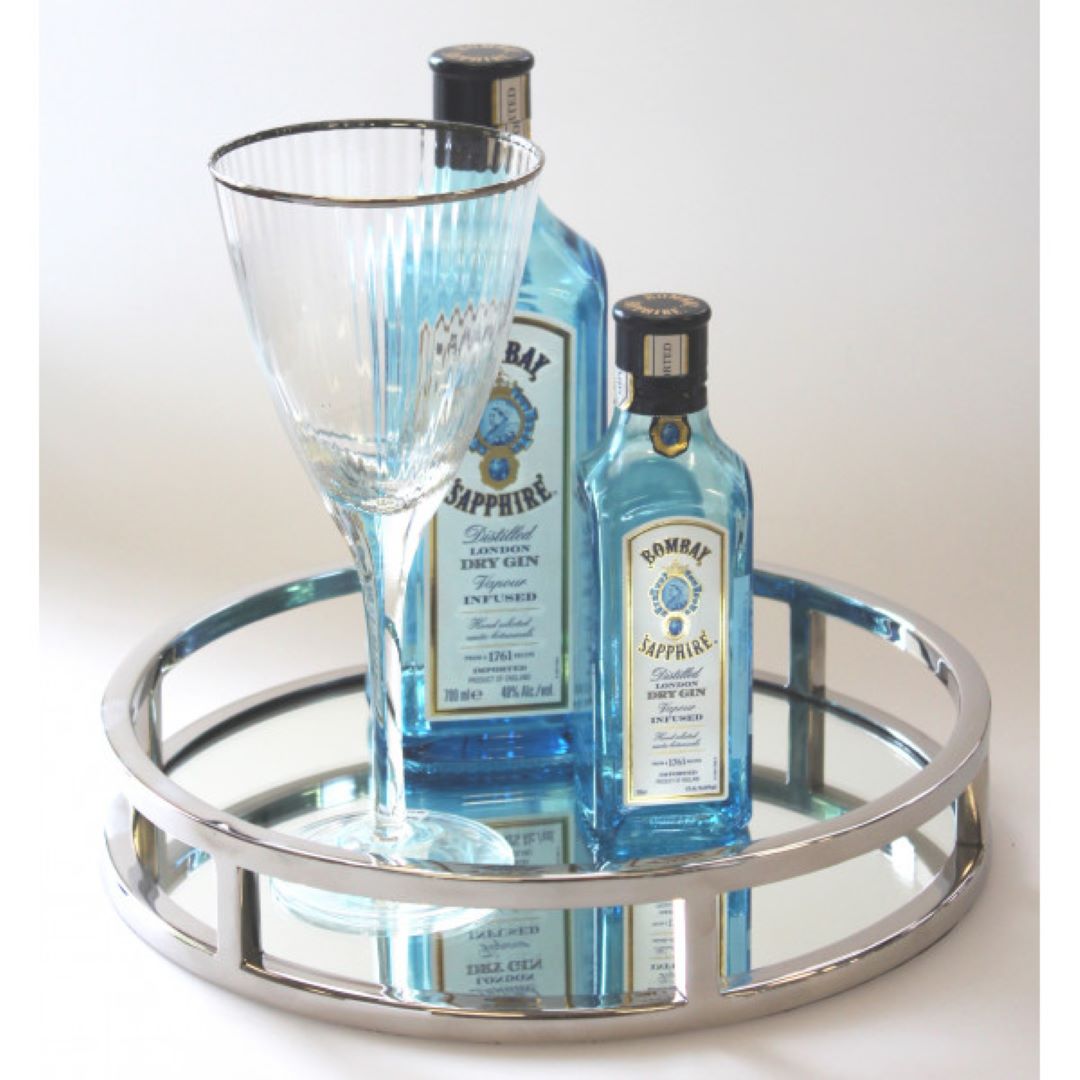 Mini Art Deco Mirror Round Tray