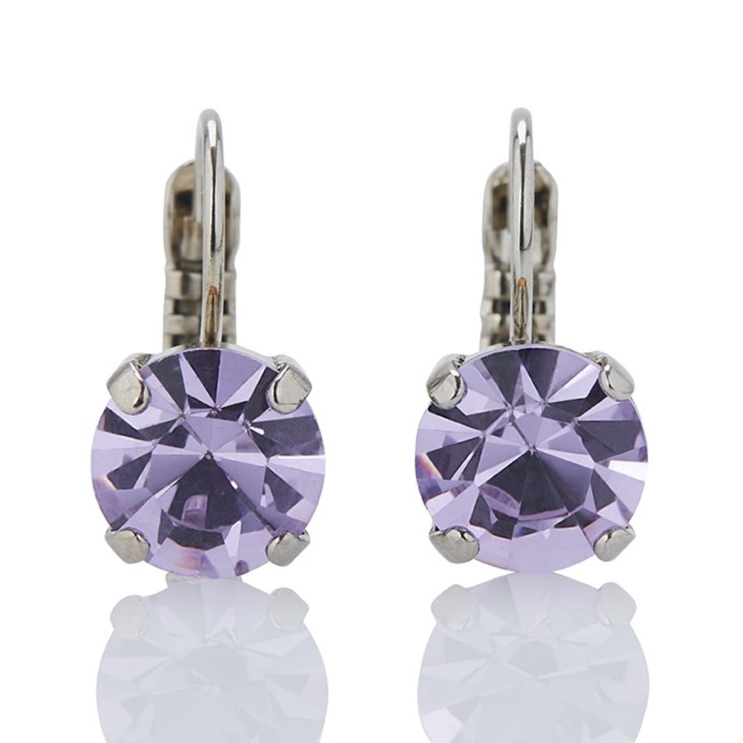 Austrian Crystal Drop Earring Violet