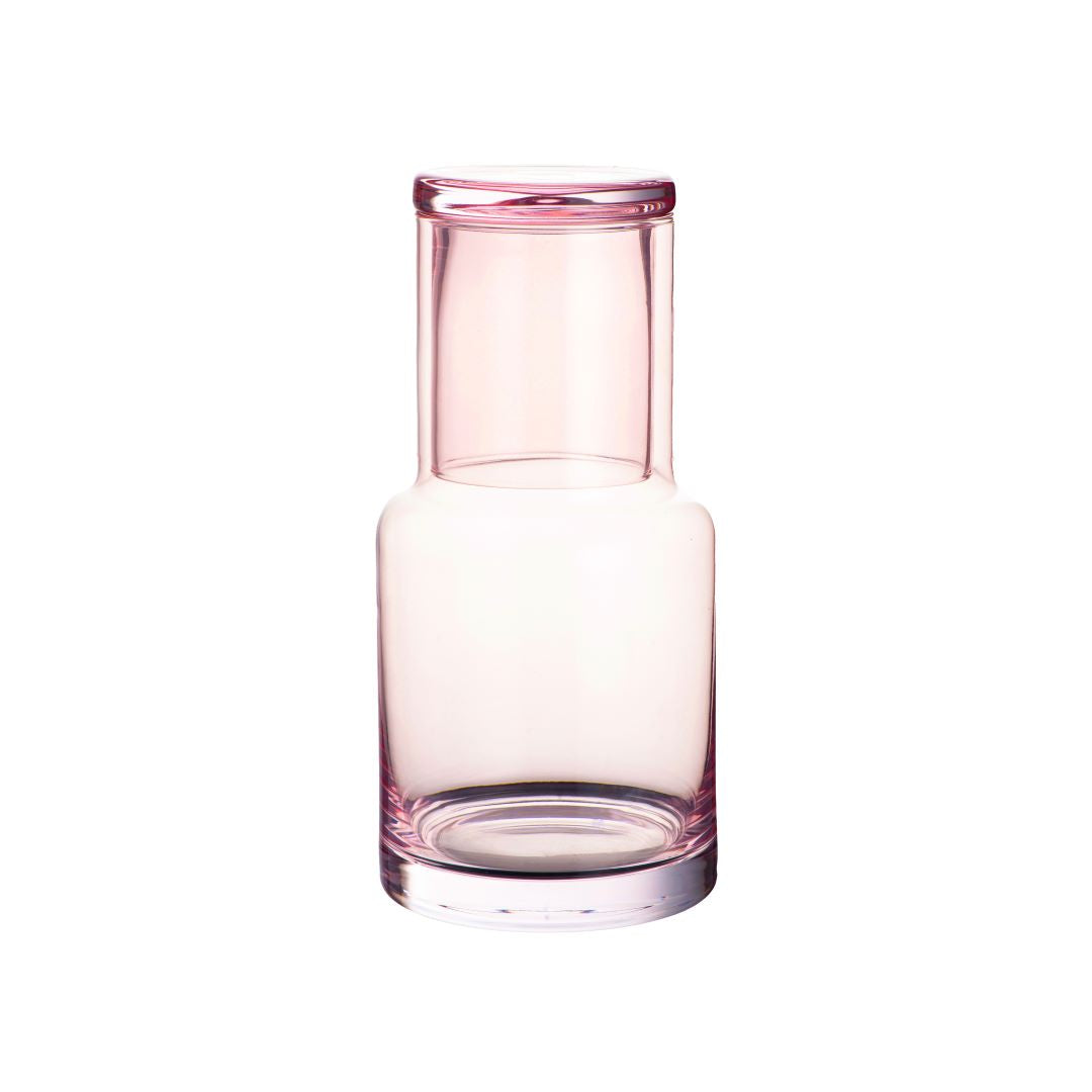 Britt Glass Water Carafe Tumbler Pink