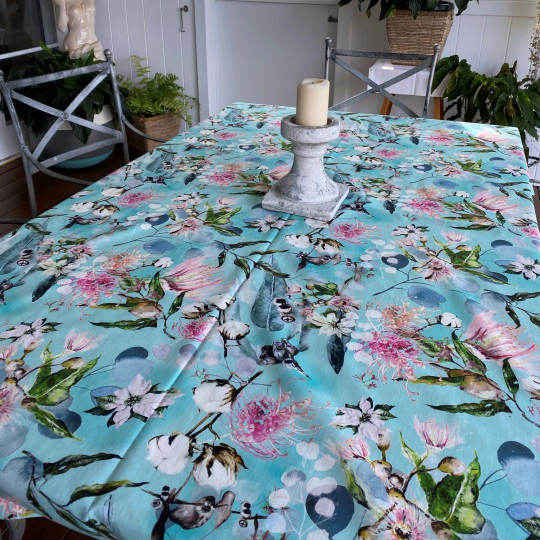 Linen Blend Tablecloth Rectangle 250cm - Grevillea Garden