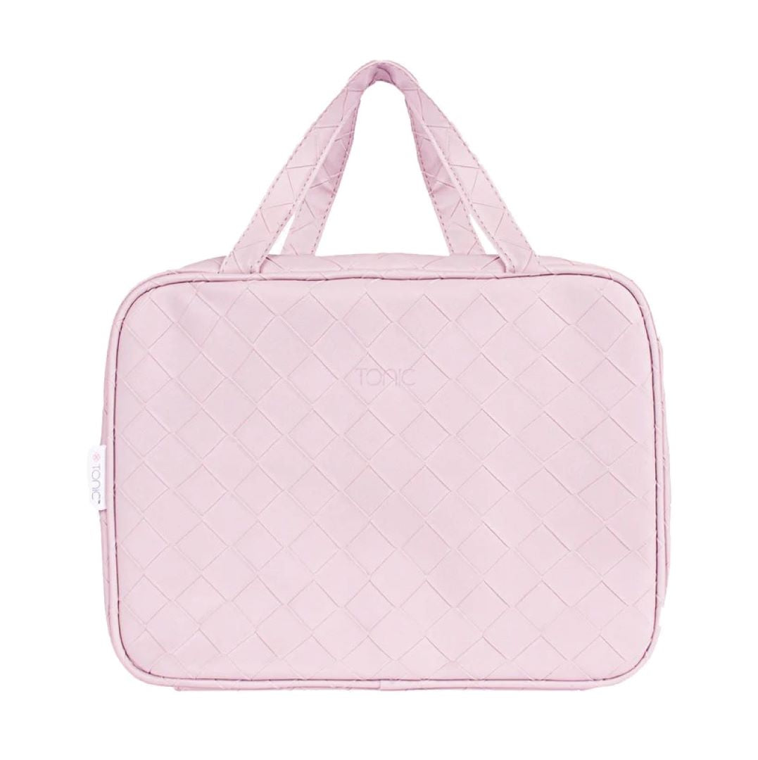 Woven Hanging Cosmetic Bag Peony