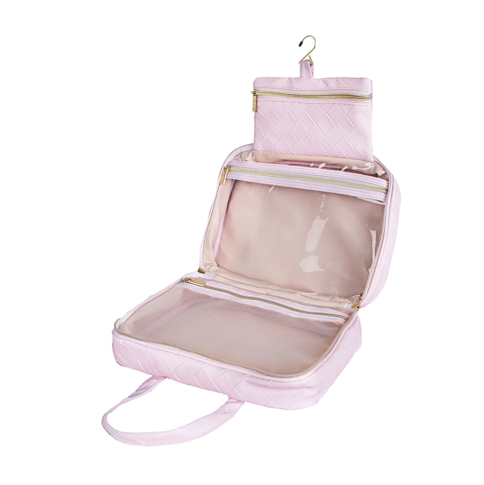 Woven Hanging Cosmetic Bag Peony