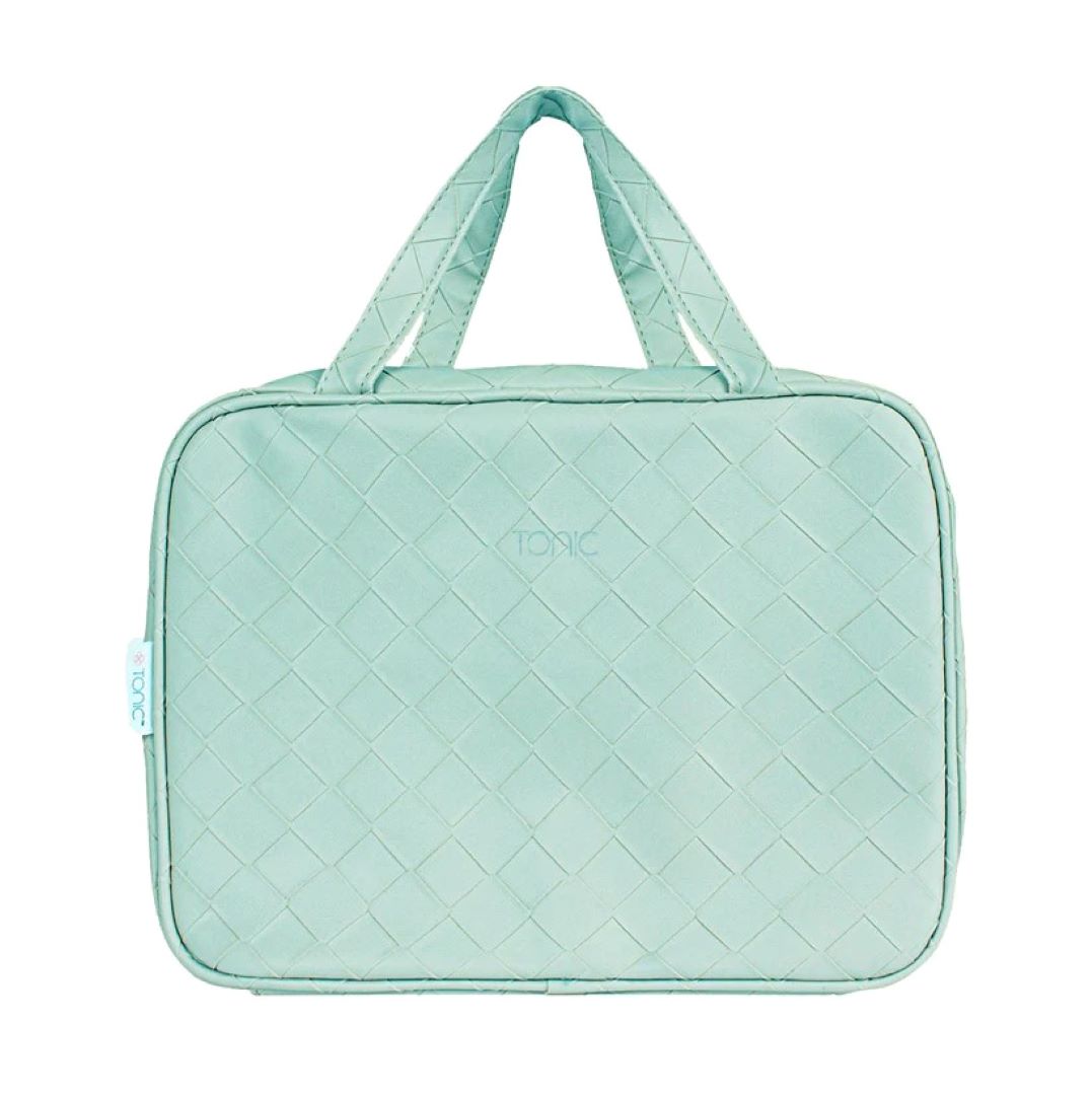 Woven Hanging Cosmetic Bag Teal