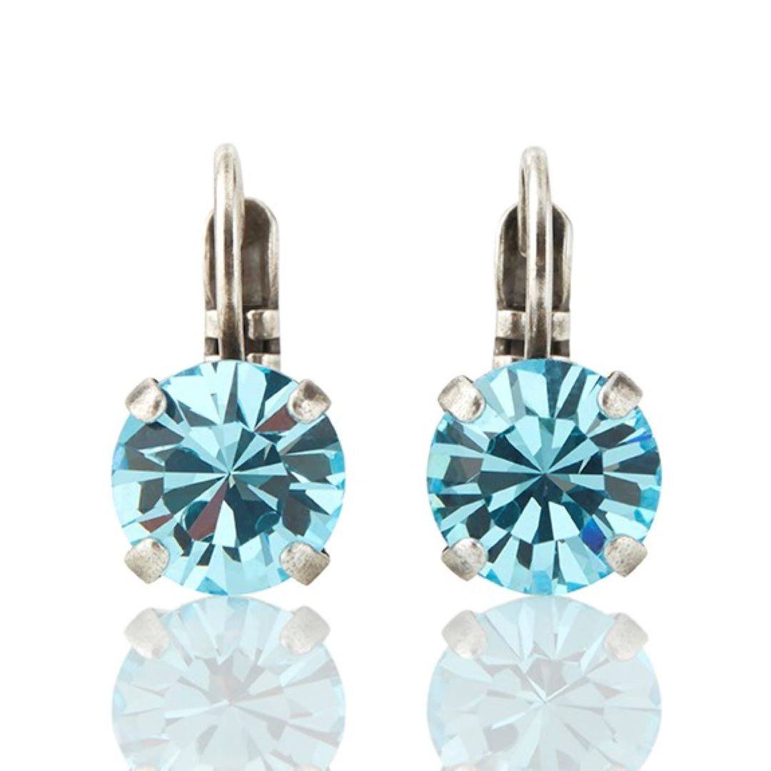 Austrian Crystal Drop Earring Aqua