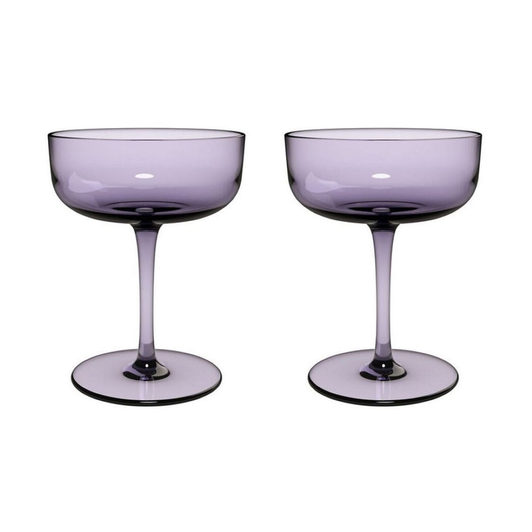 Like Champagne Coupe/Desert Bowl Lavender