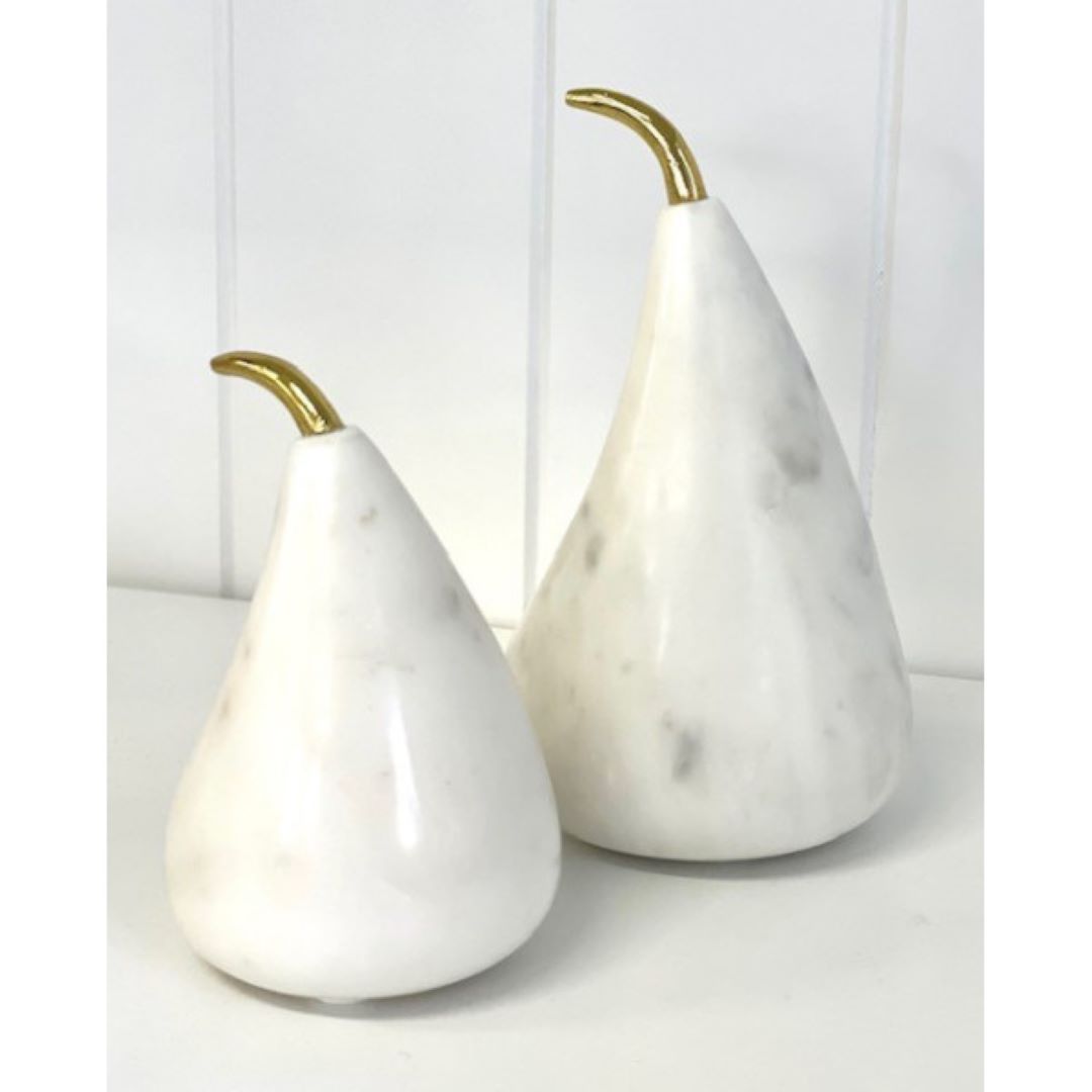 Marble & Gold Stem Pear