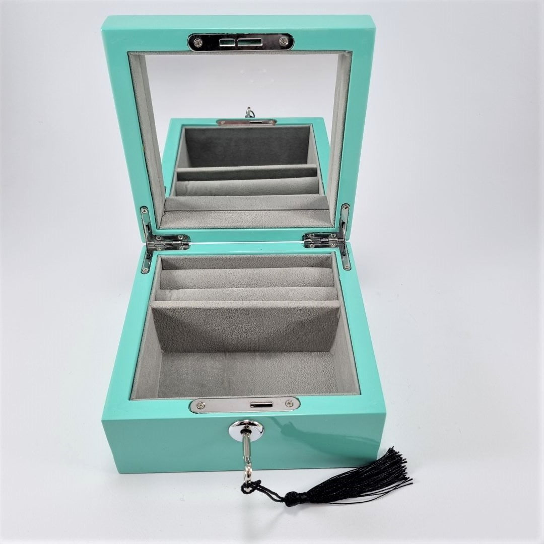Jewellery Box - Med. Square Blue