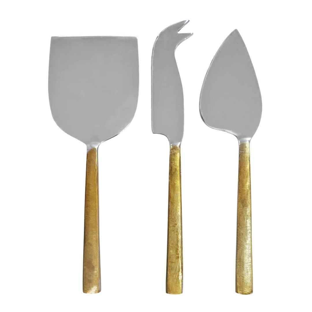Gold & Silver Cheese Knife Set