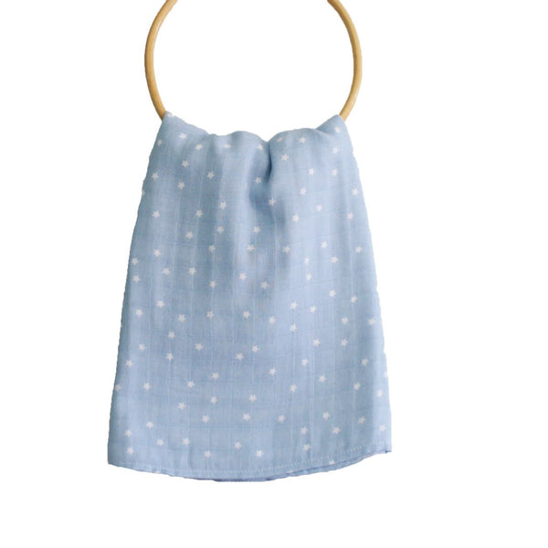 Starry Night Blue Muslin Swaddle Vanilla House Coorparoo