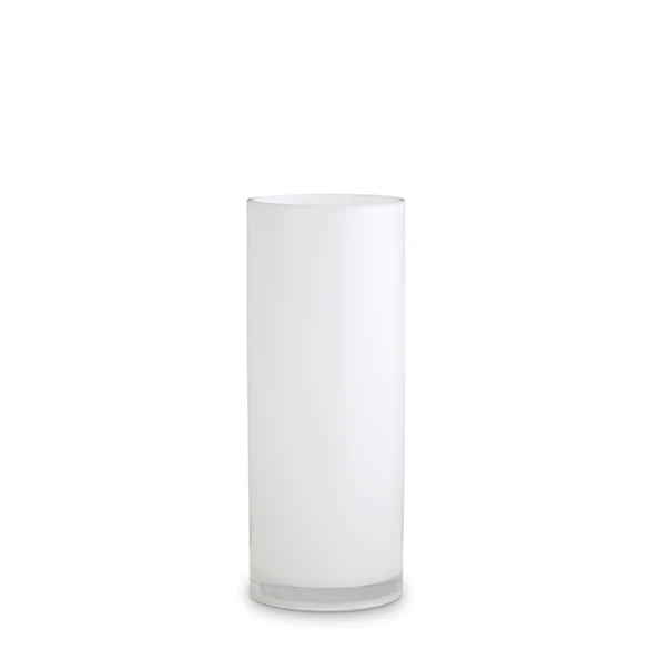 Opal Pillar Vase White Medium