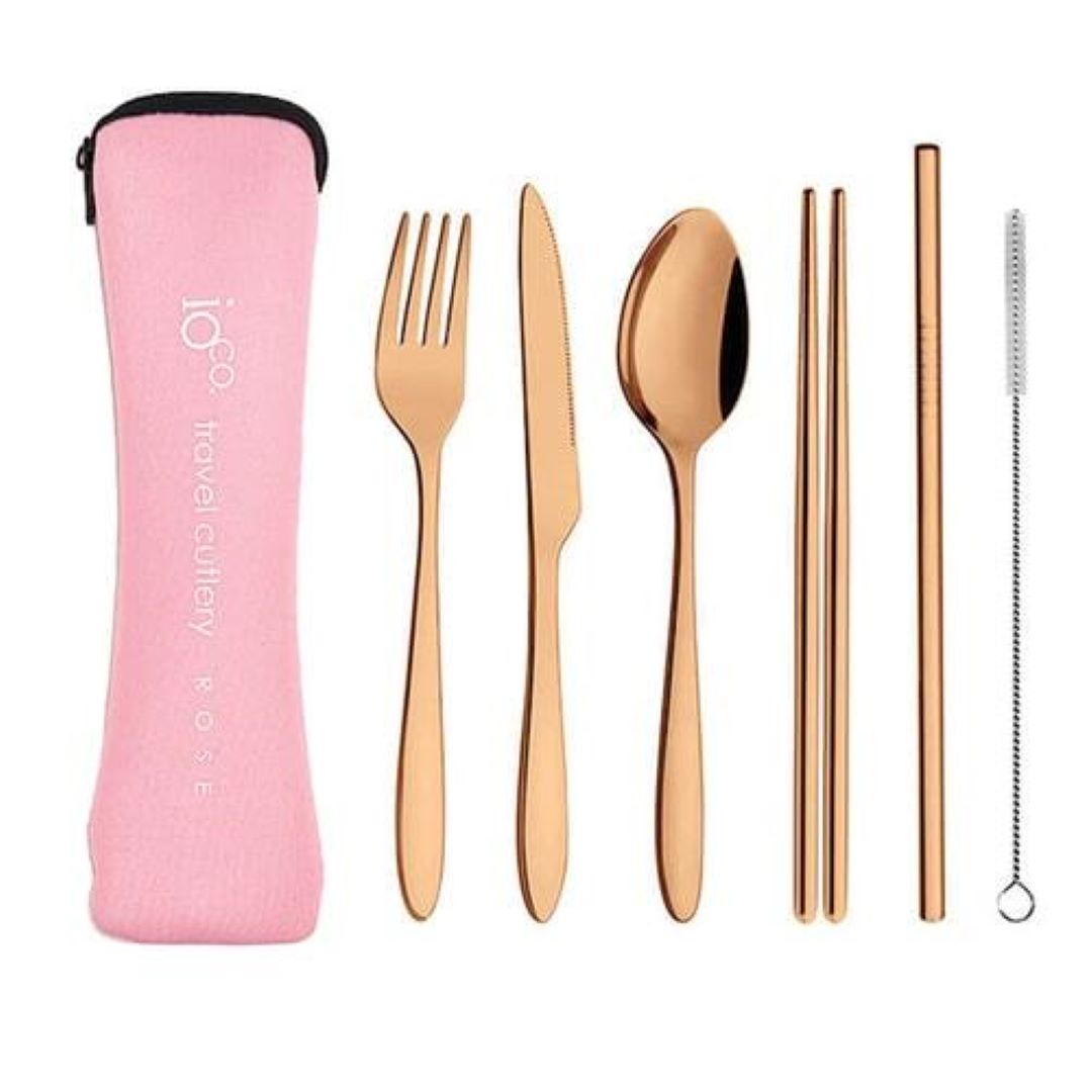 Pale Pink Travel Cutlery