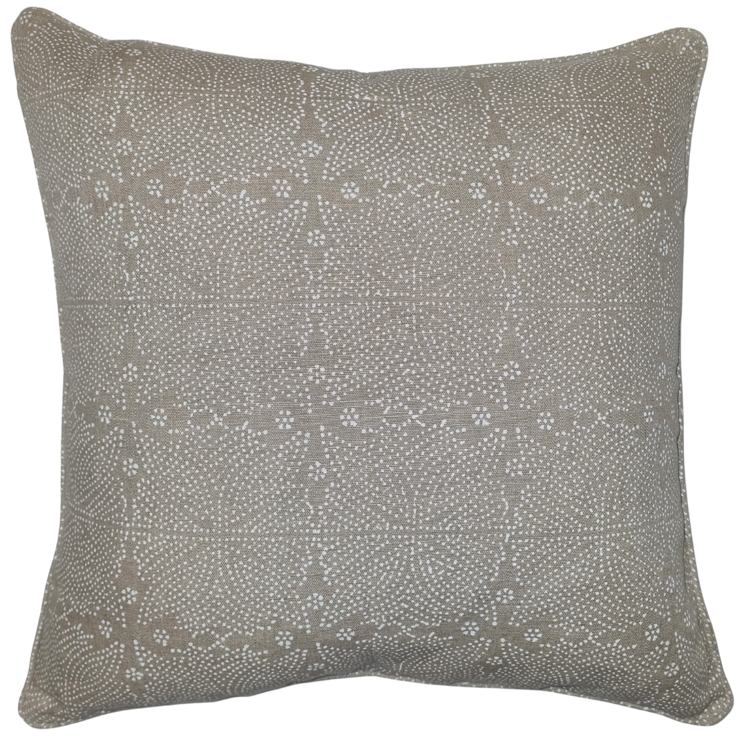 Sacred Chalk White Organic Linen Cushion 55 x 55