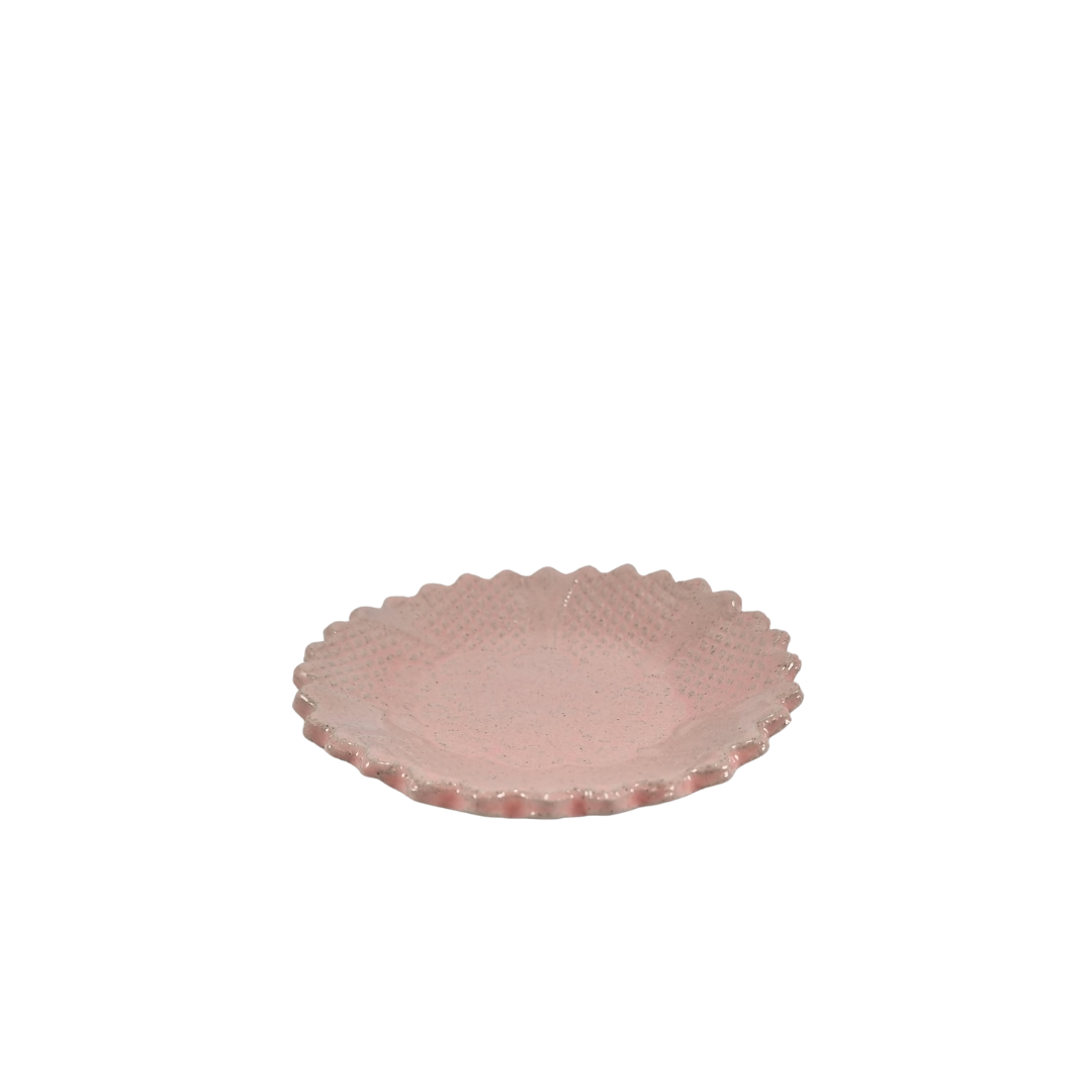 Scalloped Plate with Flowers