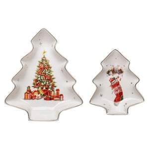 Spirit of Christmas Tree Set of 2 Platter