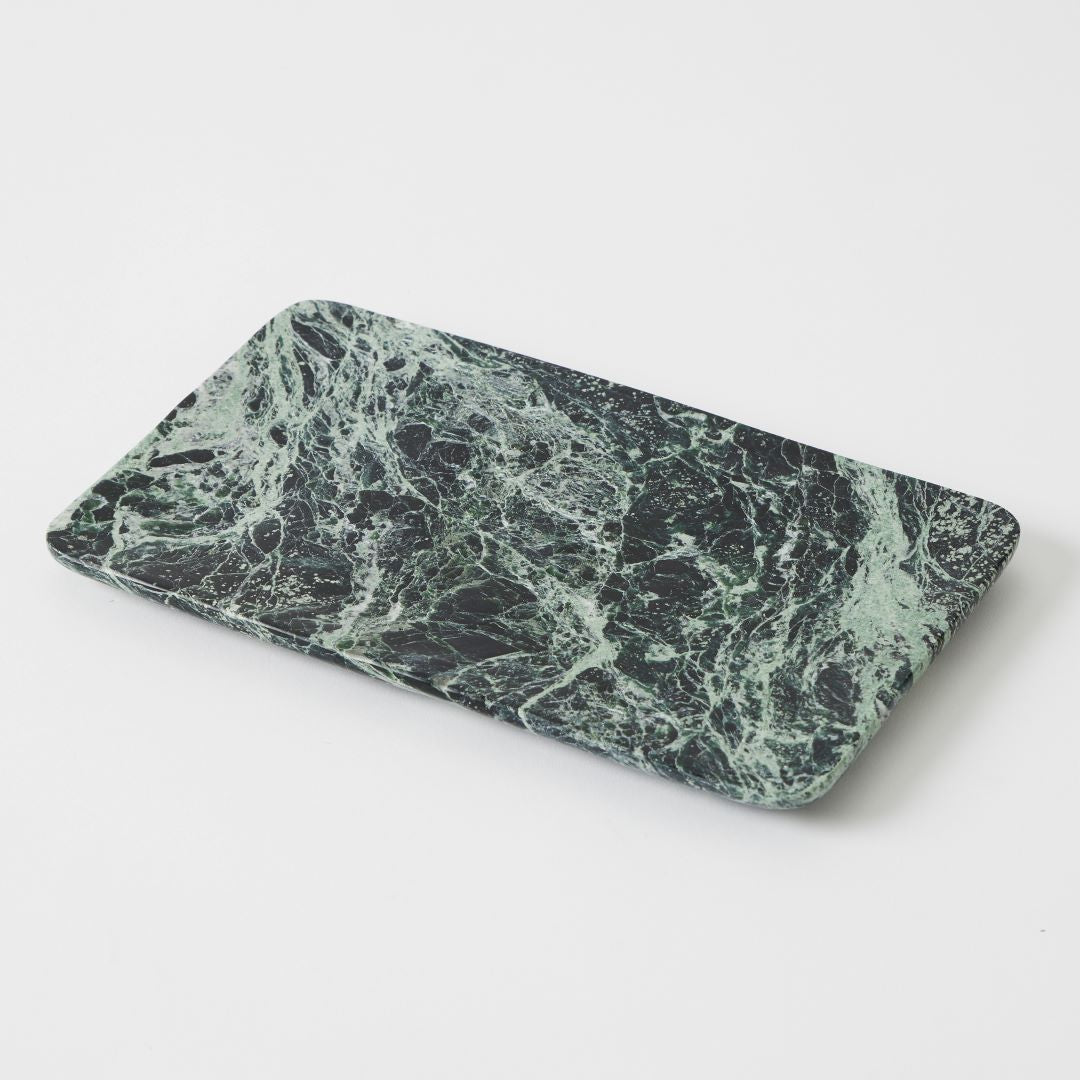 Verde Deco Marble Tray - Green