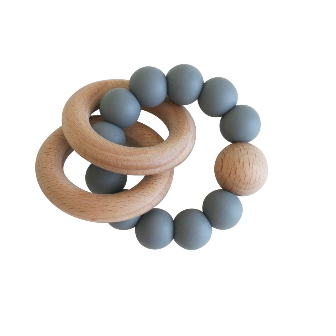 Beechwood Teether Rings set - Blue